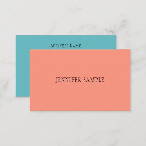 Professional Modern Elegant Trendy Colors Simple Business Card