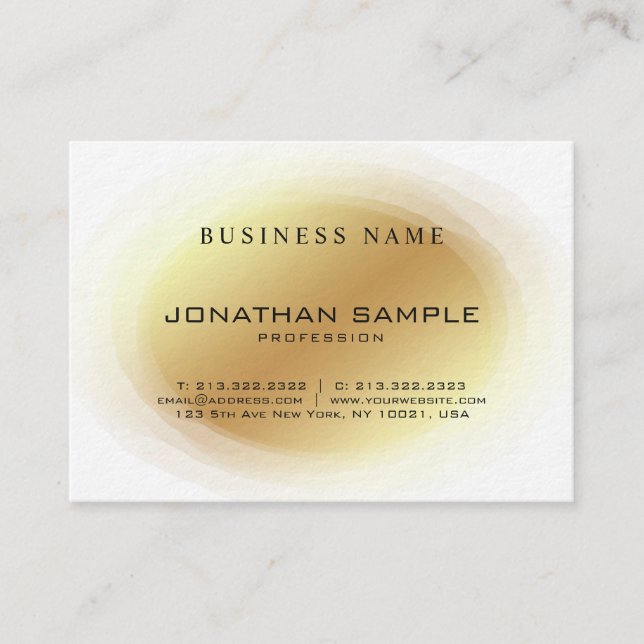 Professional Modern Elite Gold Design Elegant Luxe Business Card (Front)