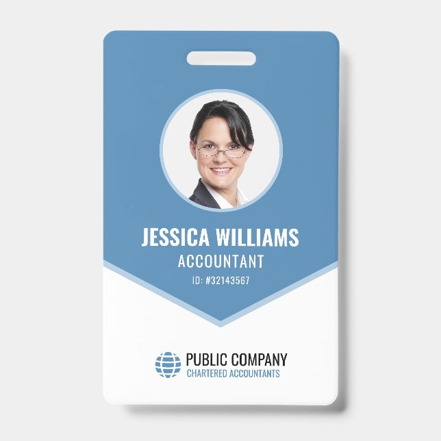 Professional Modern Employee Event Staff ID Badge (Front)