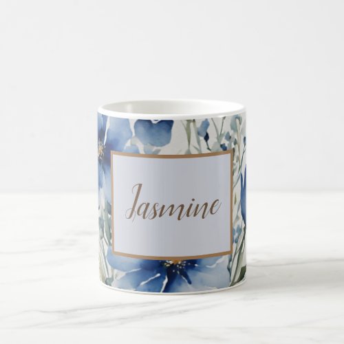 Professional Modern Floral Add Name Coffee Mug