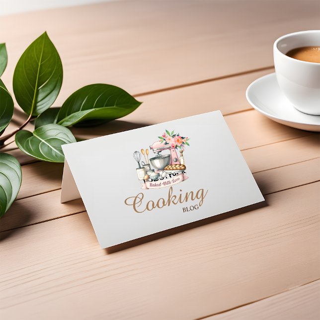 Professional,Modern,Floral Bakery Mixer,Cooking Business Card (Creator Uploaded)