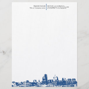 Professional modern general business cityscape… letterhead