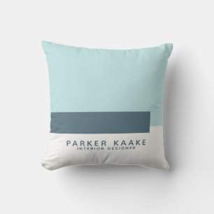 Professional Modern Geometric light blue Throw Pillow