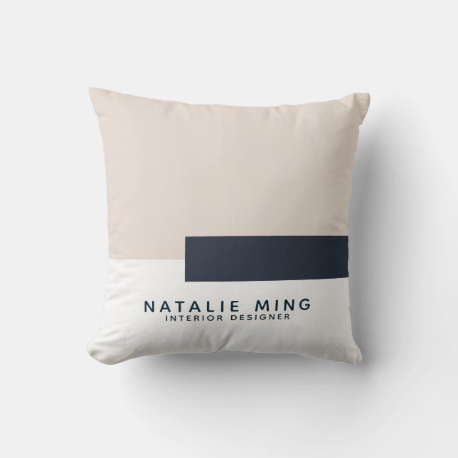 Professional Modern Geometric Throw Pillow (Front)