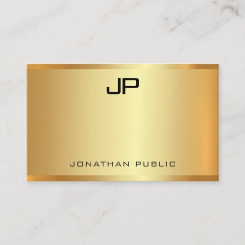 Professional Modern Glamorous Faux Gold Elegant Business Card