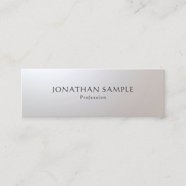 Professional Modern Glamorous Simple Template Mini Business Card (Front)