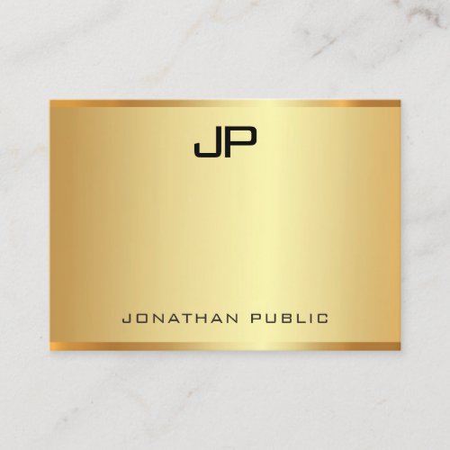 Professional Modern Glamour Faux Gold Elegant Business Card