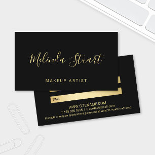 Professional Modern Gold and Black Appointment Card