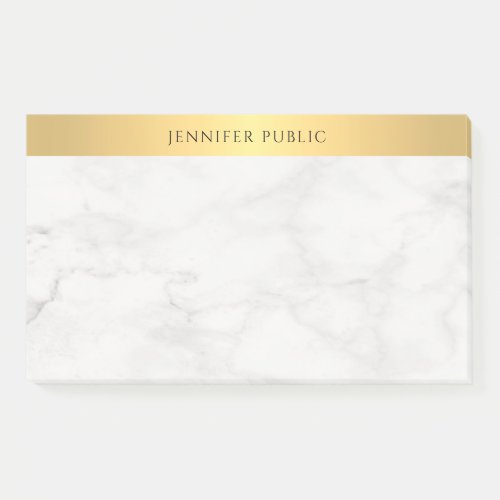 Professional Modern Gold And Marble Elegant Plain Post_it Notes