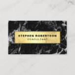 Professional Modern Gold Black Marble Business Card