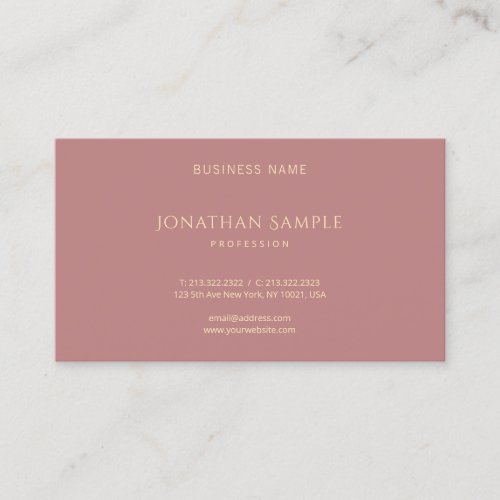 Professional Modern Gold Cool Red Brown Template Business Card