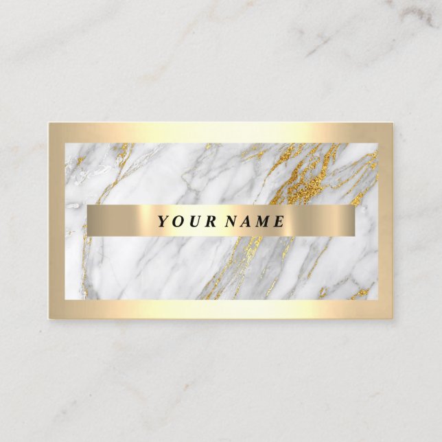 Professional Modern Gold Frame Gray Loyality 5 20% Business Card (Front)