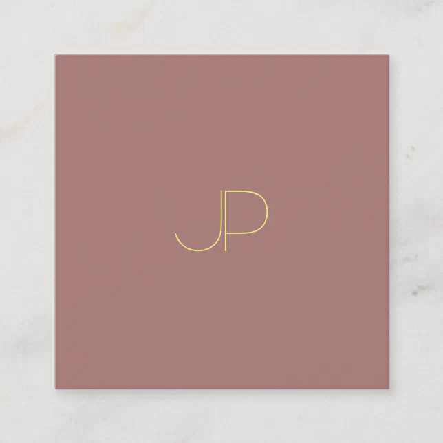 Professional Modern Gold Monogram Template Elegant Square Business Card ...