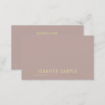 Professional Modern Gold Name Template Elegant Business Card | Zazzle