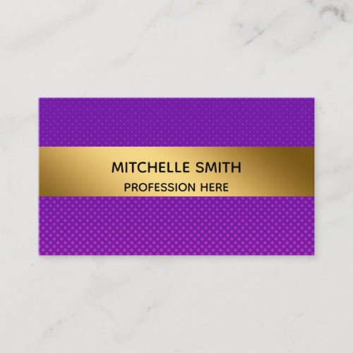 Professional Modern Golden Simply Purple Business Card