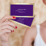 Professional Modern Golden Simply Violet Purple Business Card