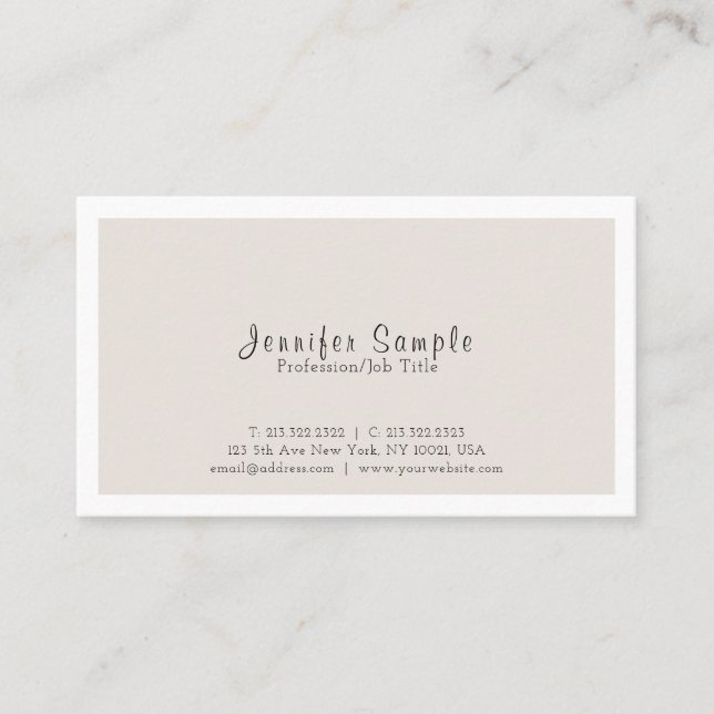 Professional Modern Graceful Simple Design Business Card (Front)