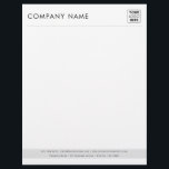 Professional Modern Gray Business Logo Letterhead<br><div class="desc">A classy business logo design with your business details with gray accents. Perfect for small and large corporate businesses. Professional and clean design.</div>