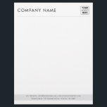 Professional Modern Gray Business Logo Letterhead<br><div class="desc">A classy business logo design with your business details with gray accents. Perfect for small and large corporate businesses. Professional and clean design.</div>