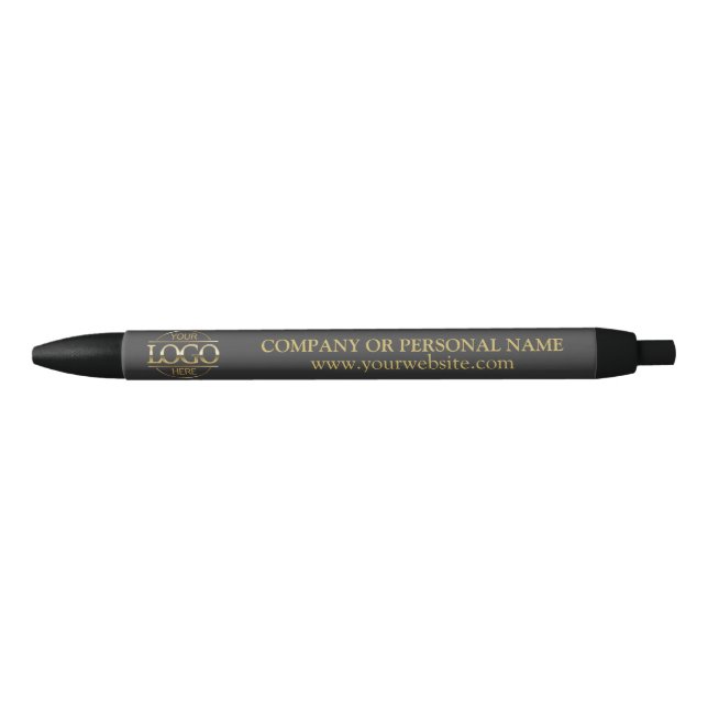 Professional Modern Gray Custom Business Logo Pen (Front)
