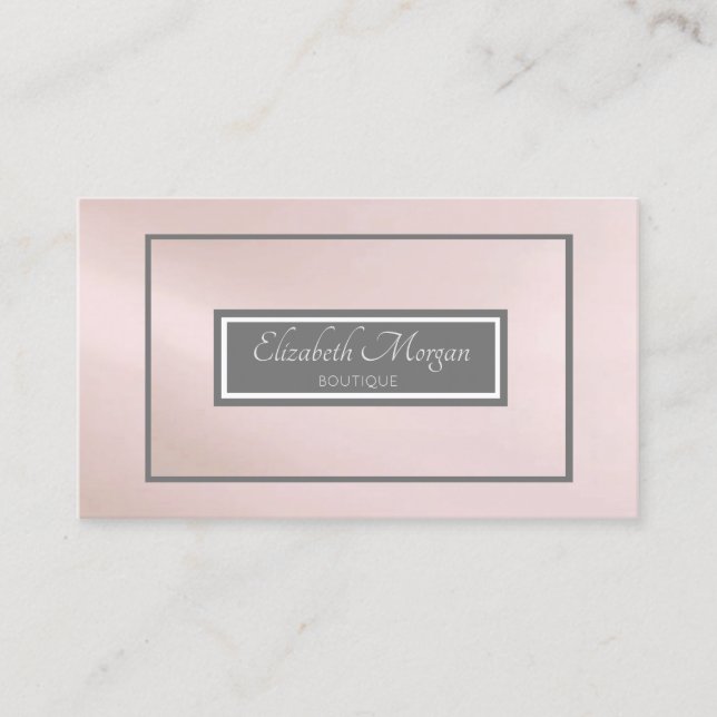 Professional Modern  Gray Frame Business Card (Front)