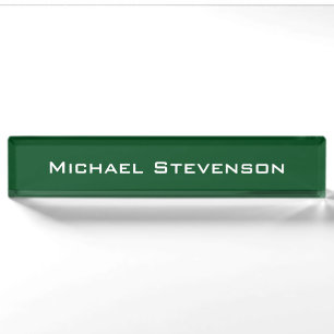 Professional Modern Green Business Desk Nameplate