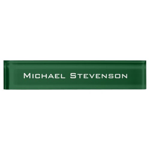 Professional Modern Green Business Desk Nameplate