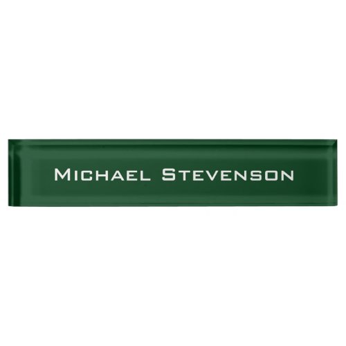 Professional Modern Green Business Desk Nameplate