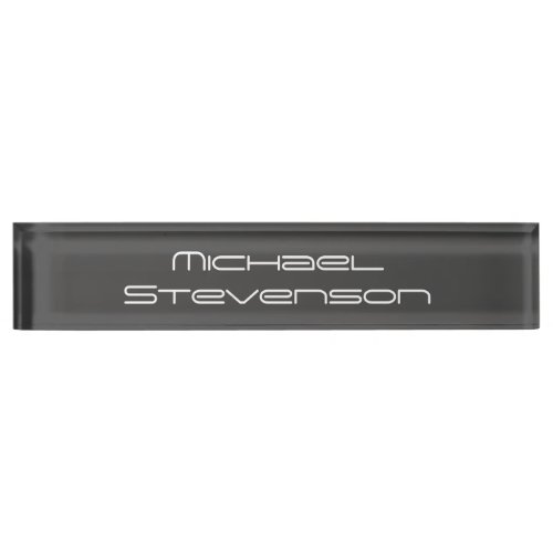 Professional Modern Grey Business Desk Nameplate