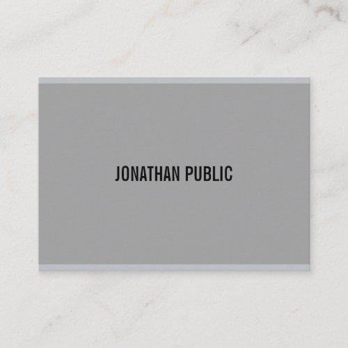 Professional Modern Grey Elegant Simple Template Business Card