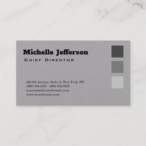 Professional Modern Grey Minimalist Plain Simple Business Card