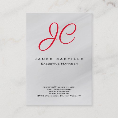 Professional Modern Handwrite Monogram Minimalist Business Card