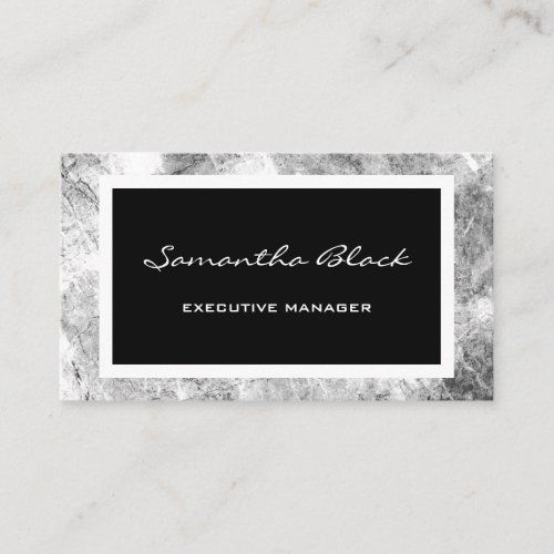 Professional Modern Handwriting Black Grey Business Card