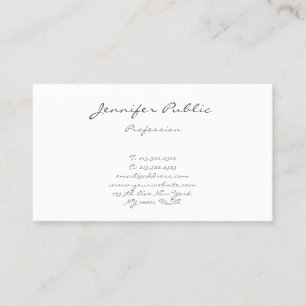 Professional Modern Handwriting Simple Elegant Business Card