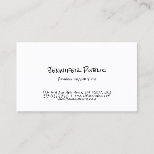 Professional Modern Handwritten Cute Template Business Card