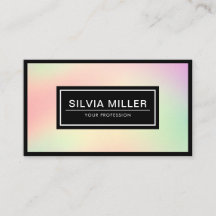 Professional Modern Holographic Pastel Rainbow