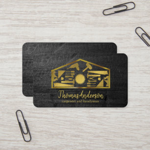 Professional Modern Home Repair Handyman Business Card