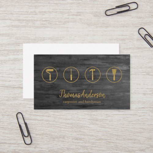 Professional Modern Home Repair Handyman Business Card