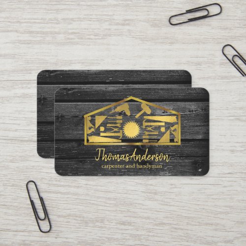 Professional Modern Home Repair Handyman Business Card