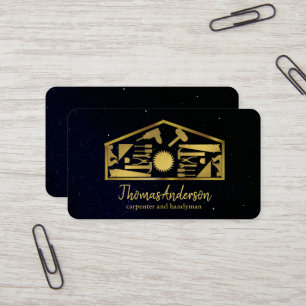 Professional Modern Home Repair Handyman Business Card