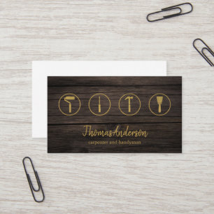 Professional Modern Home Repair Handyman Business Card