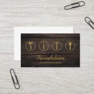 Professional Modern Home Repair Handyman Business Card