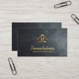 Professional Modern Home Repair Handyman Business Card