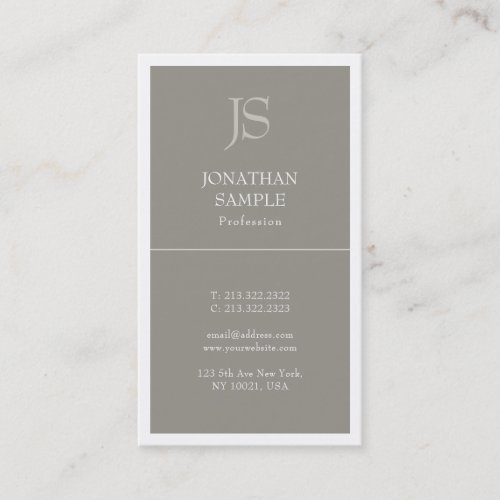 Professional Modern Initial Elegant Clean Template Business Card