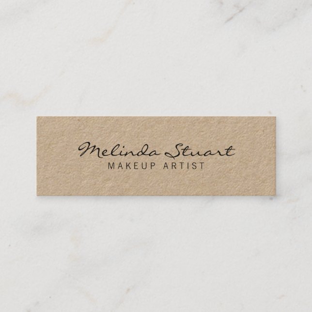 Professional Modern Kraft Paper Mini Business Card (Front)