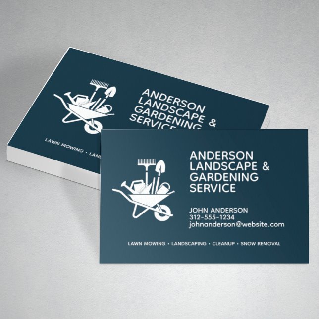 Professional Modern Landscaping & Lawn Care Business Card (Creator Uploaded)