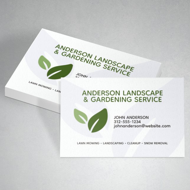 Professional Modern Landscaping & Lawn Care Business Card (Creator Uploaded)