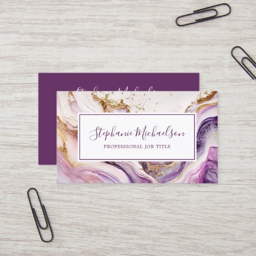Professional Modern Lavender Abstract Business Card