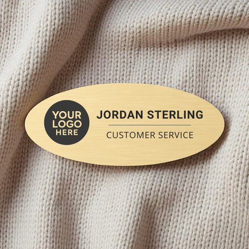 Professional Modern Logo Gold Company Corporate Name Tag