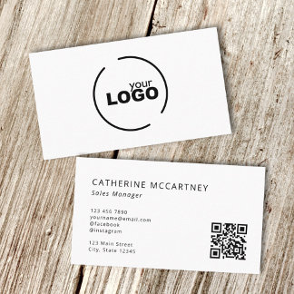 Professional Modern Logo QR Code Business Card
